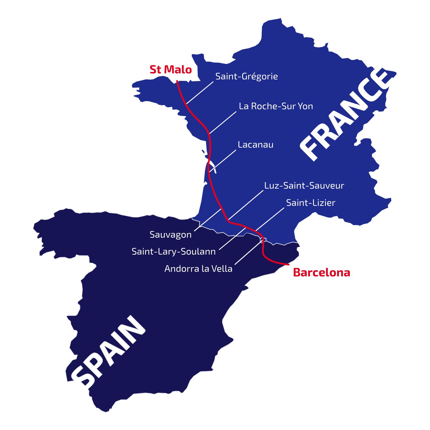Tour route map